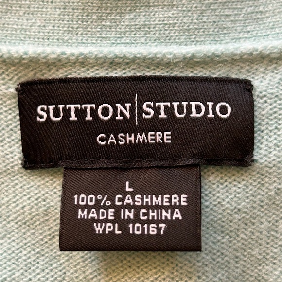 SUTTON CASHMERE turquoise 2 piece set LARGE as is - Picture 10 of 16